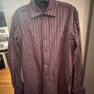Ted Baker Men's Purple Pinstripe Shirt
